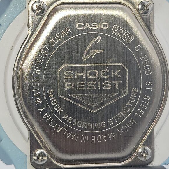 Casio G-Shock G-2500 Blue Digital Watch Data Memory 200M 2266 Tested main image 8